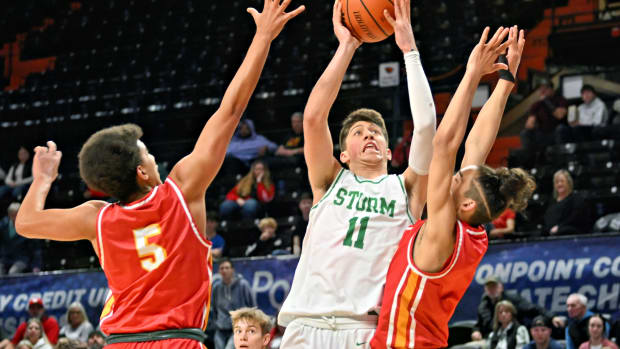 Summit North Eugene 5A Oregon boys basketball quarterfinal Leon Neuschwander 8